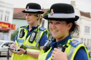 Surrey Police PCSOs on patrol