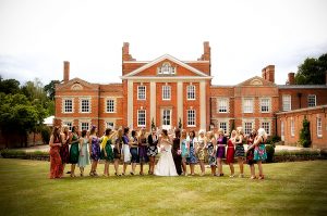 Fun wedding photography, all the girls, Warbrook House