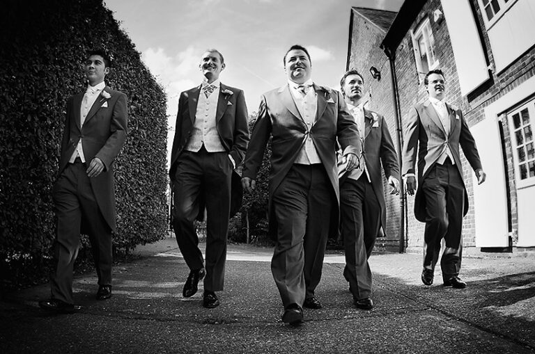 Groomsmen walking