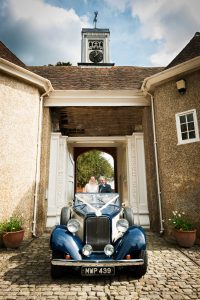 Classic wedding car at The Gate House