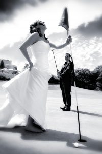 Couple on the green at Wentworth Golf Club