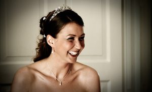 Laughing bride, documentary wedding photography