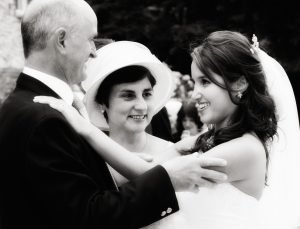 Parents with the bride. Farnham Castle