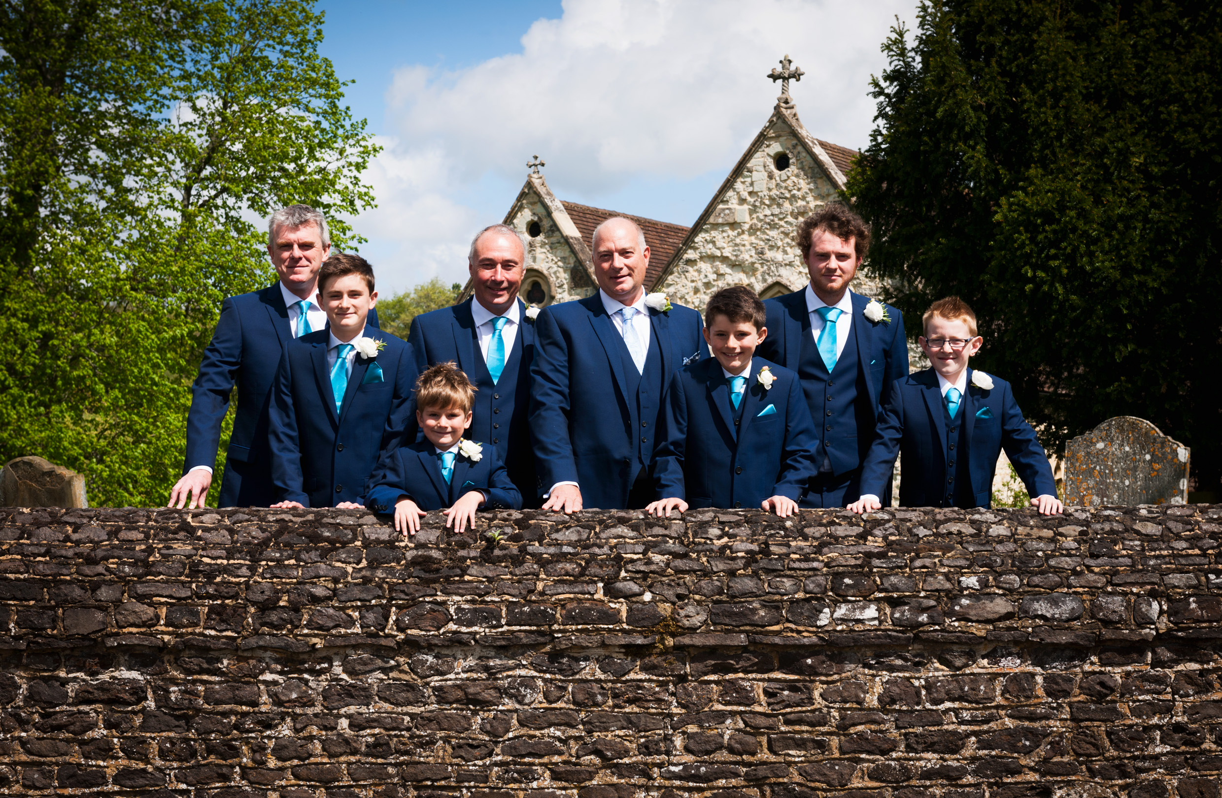 Grooms and his Groomsmen, St Lawrence, Seale