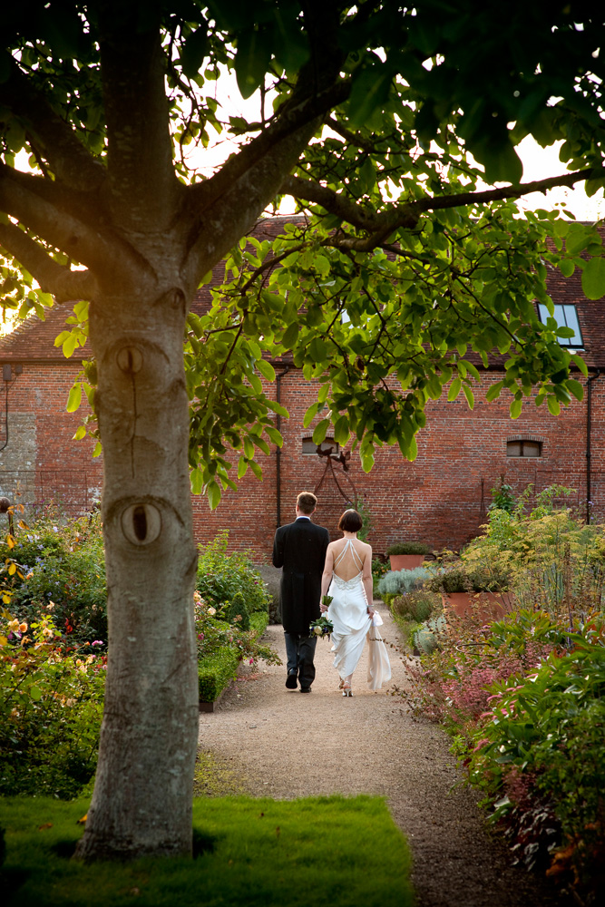 Evening wedding photography at Cowdray Park Gardens